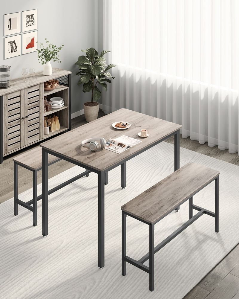 Dining Table with 2 Benches