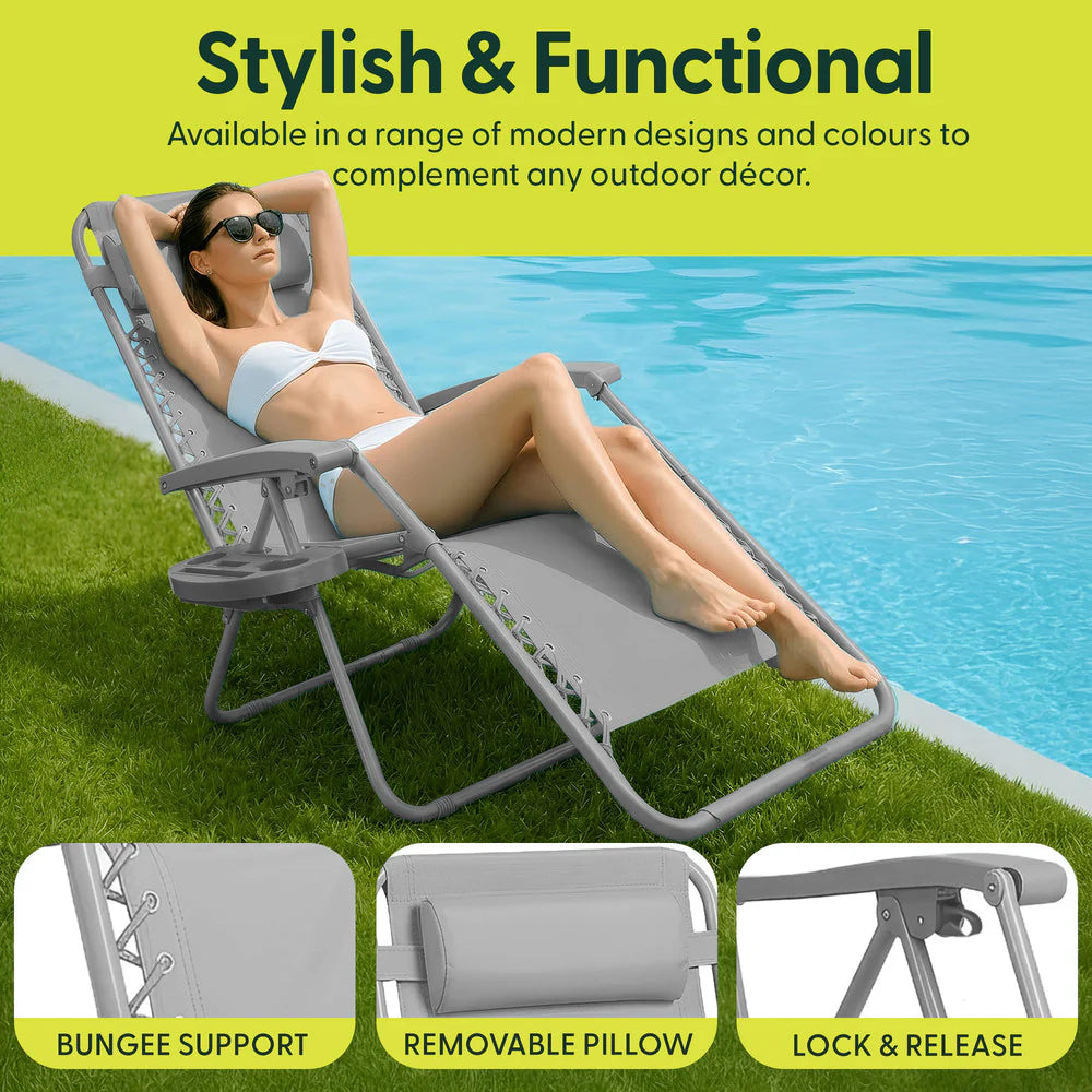 Set of 2 Zero Gravity Chairs