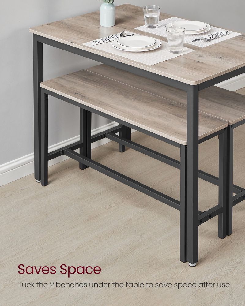 Dining Table with 2 Benches