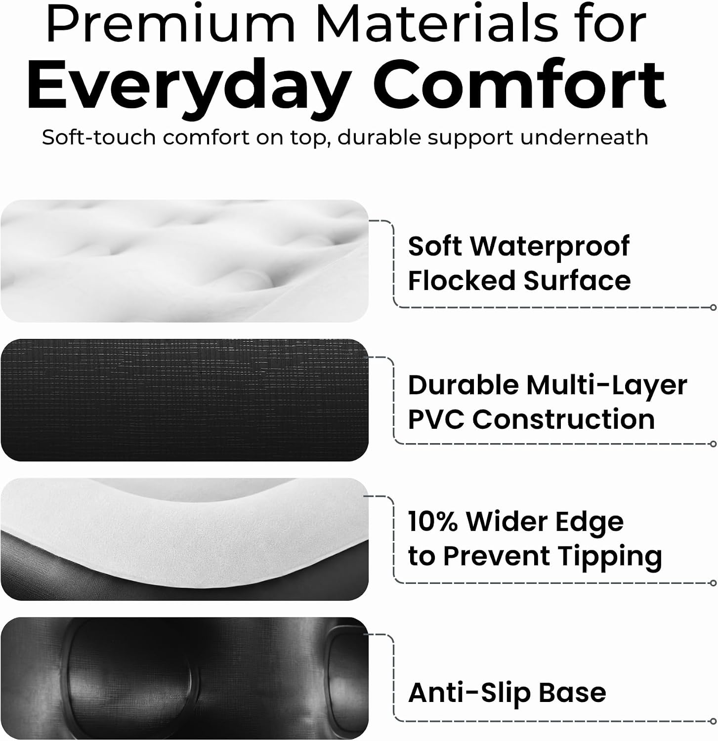 Double Air Bed with Built-in Pump