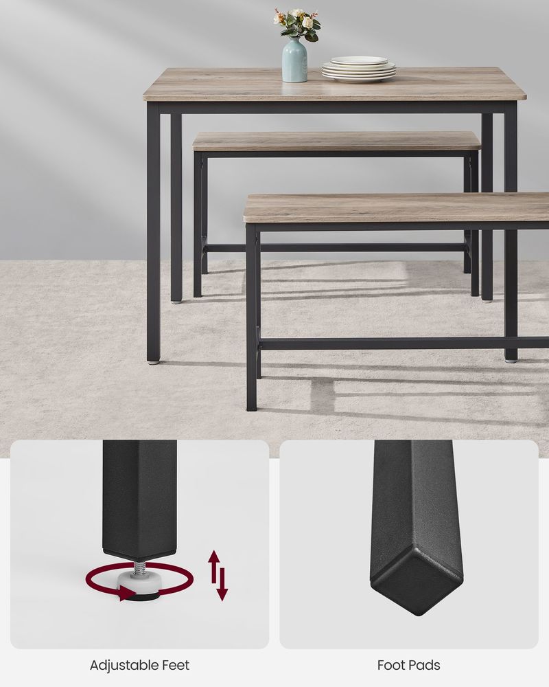 Dining Table with 2 Benches