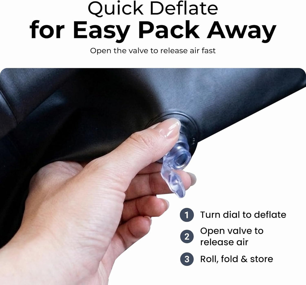 Double Air Bed with Built-in Pump