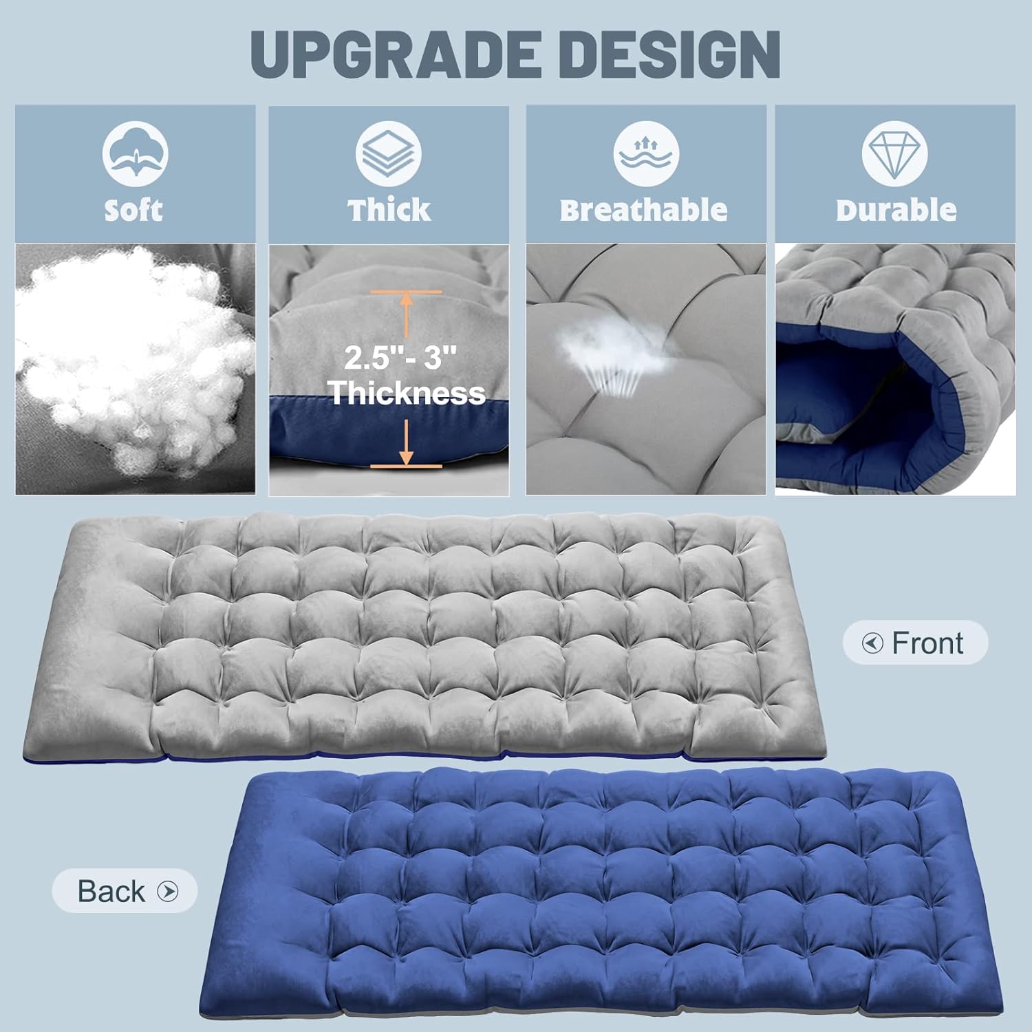 Folding Camping Cot with Matress (Load up to 900 lbs)