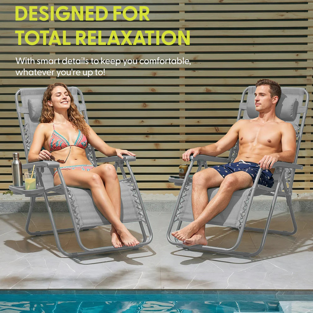 Set of 2 Zero Gravity Chairs