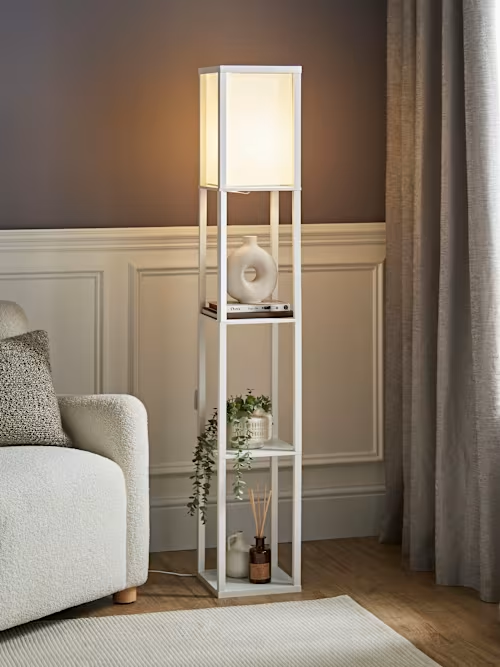 Floor Lamp with Fabric Shade