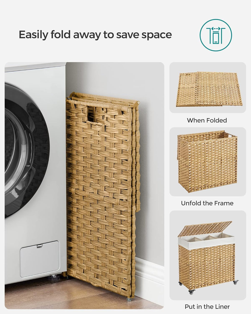 Laundry Hamper with Lid (37 Gal Capacity)