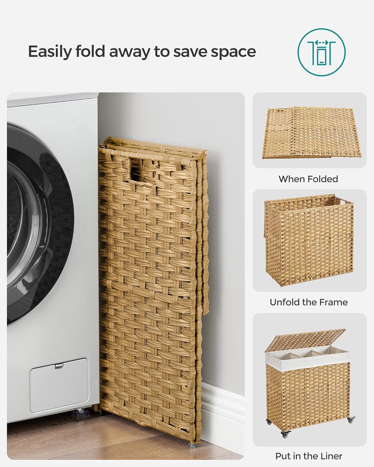 Laundry Hamper with Lid (37 Gal Capacity)